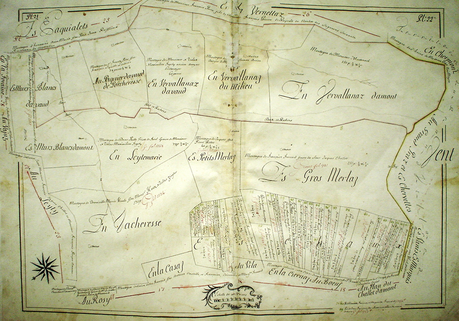 Plans gomtrique de 1745_LesChaux_A
