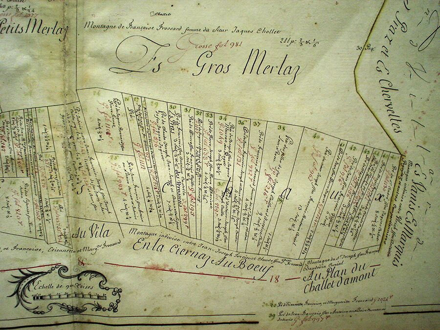 Plans gomtrique de 1745_LesChaux_B