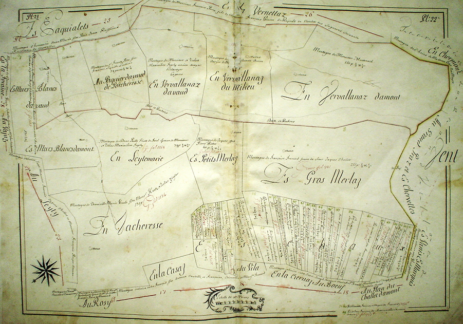 Plans gomtrique de 1745_LesChaux_A